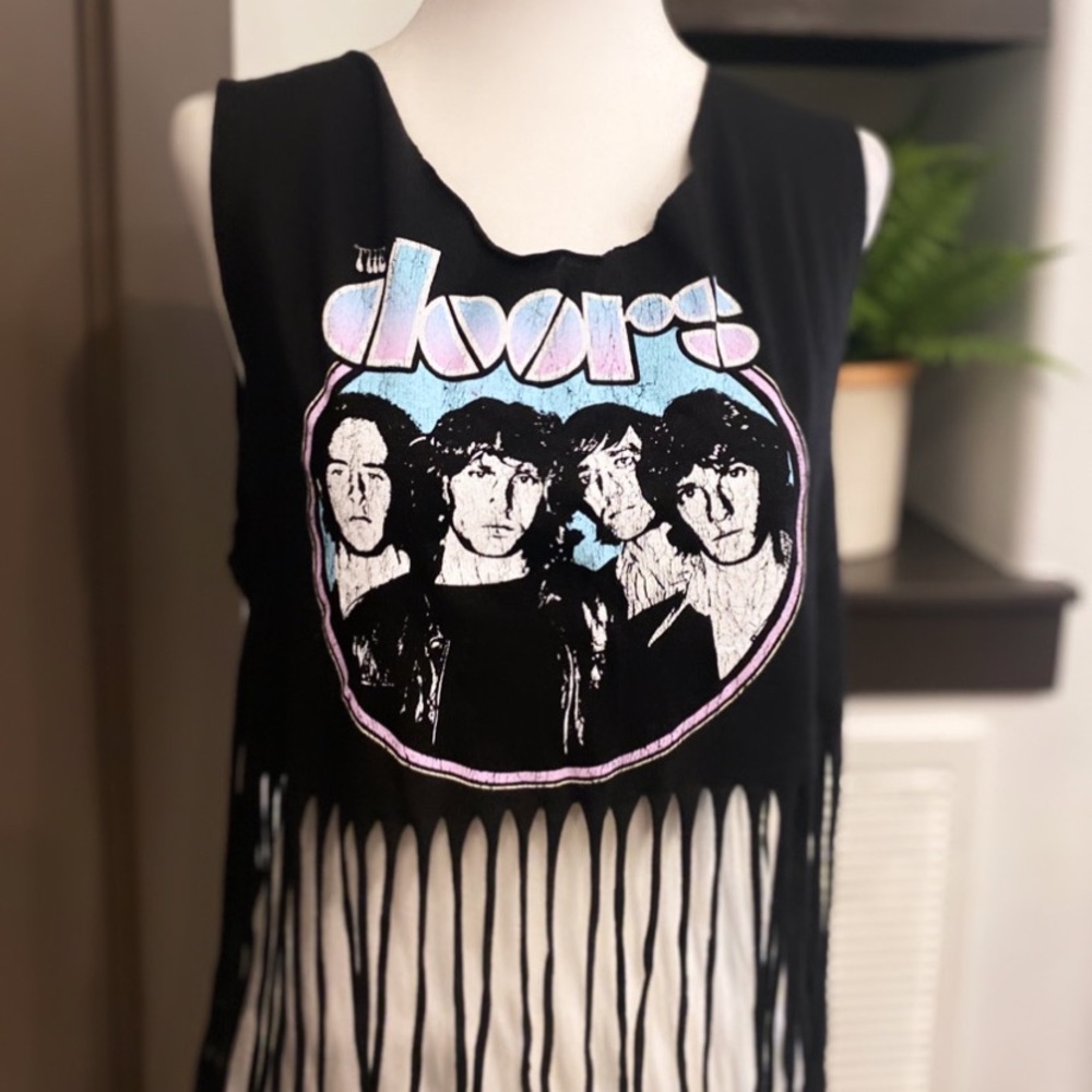 The Doors Band fringe crop-top.